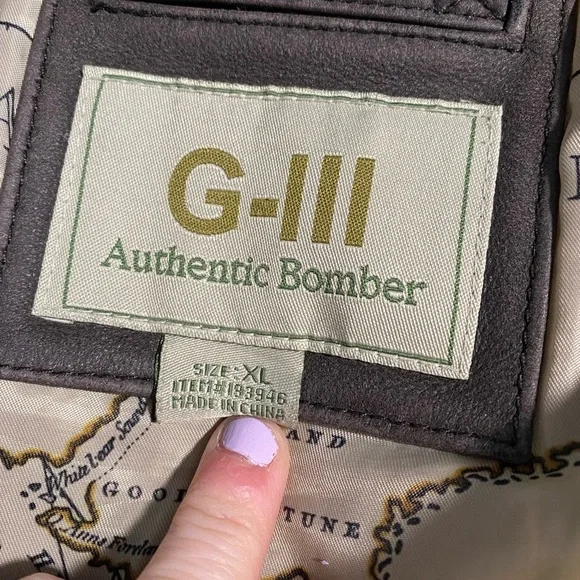 Global Identity GIII Leather Flight Bomber Jacket for Pilots with Atlas Lining - Picture 6 of 10